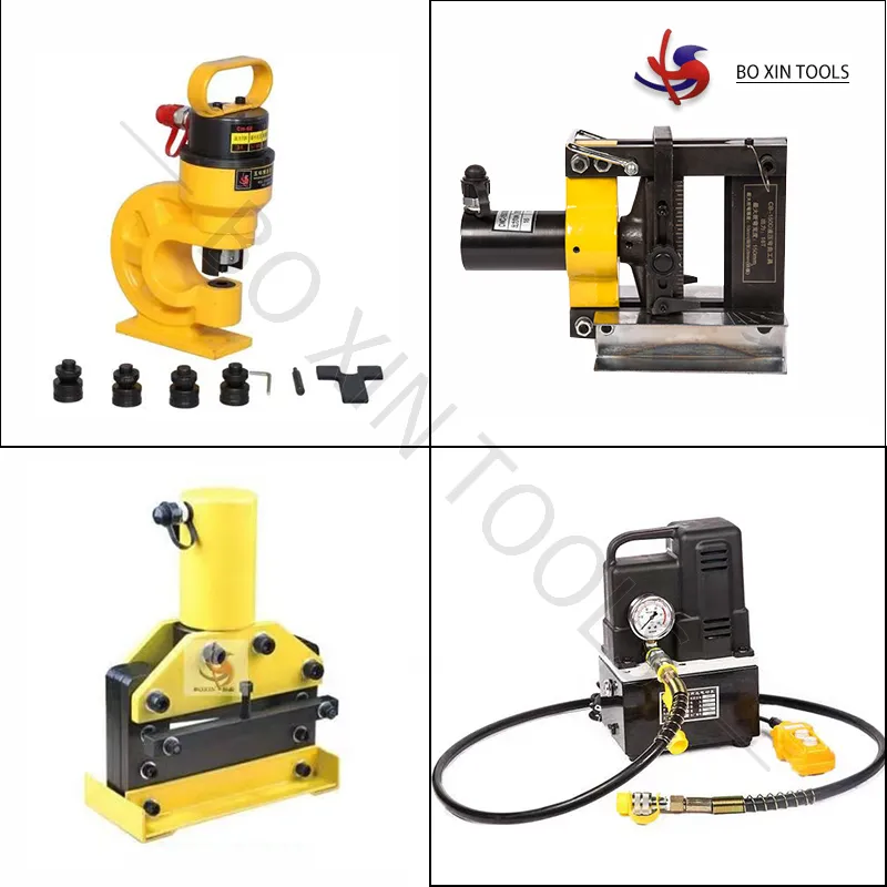 Kupferschneid-Biege-Stanzwerkzeug, tragbare Sammelschienen-Prozessormaschine, hydraulisch